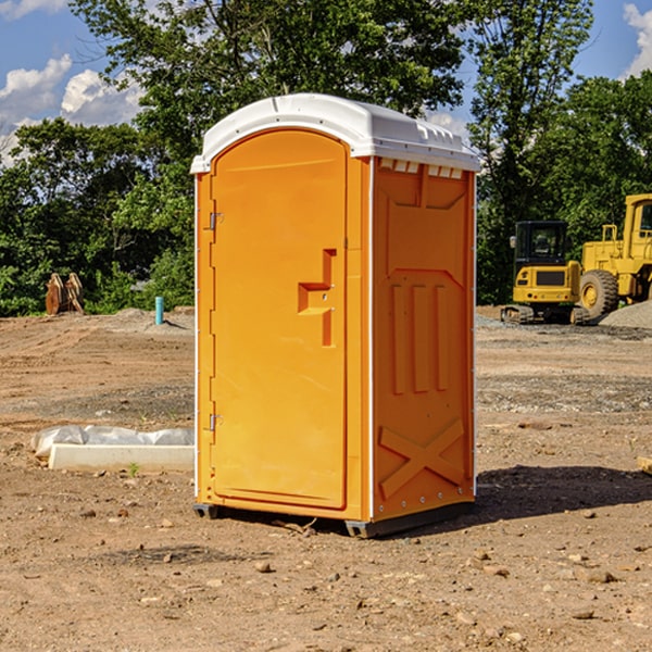 how often are the portable restrooms cleaned and serviced during a rental period in Cooke County TX